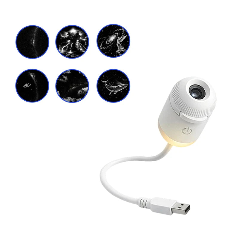 Starry Sky Galaxy Projector – 360° Rotating Night Light for Dreamy Bedrooms