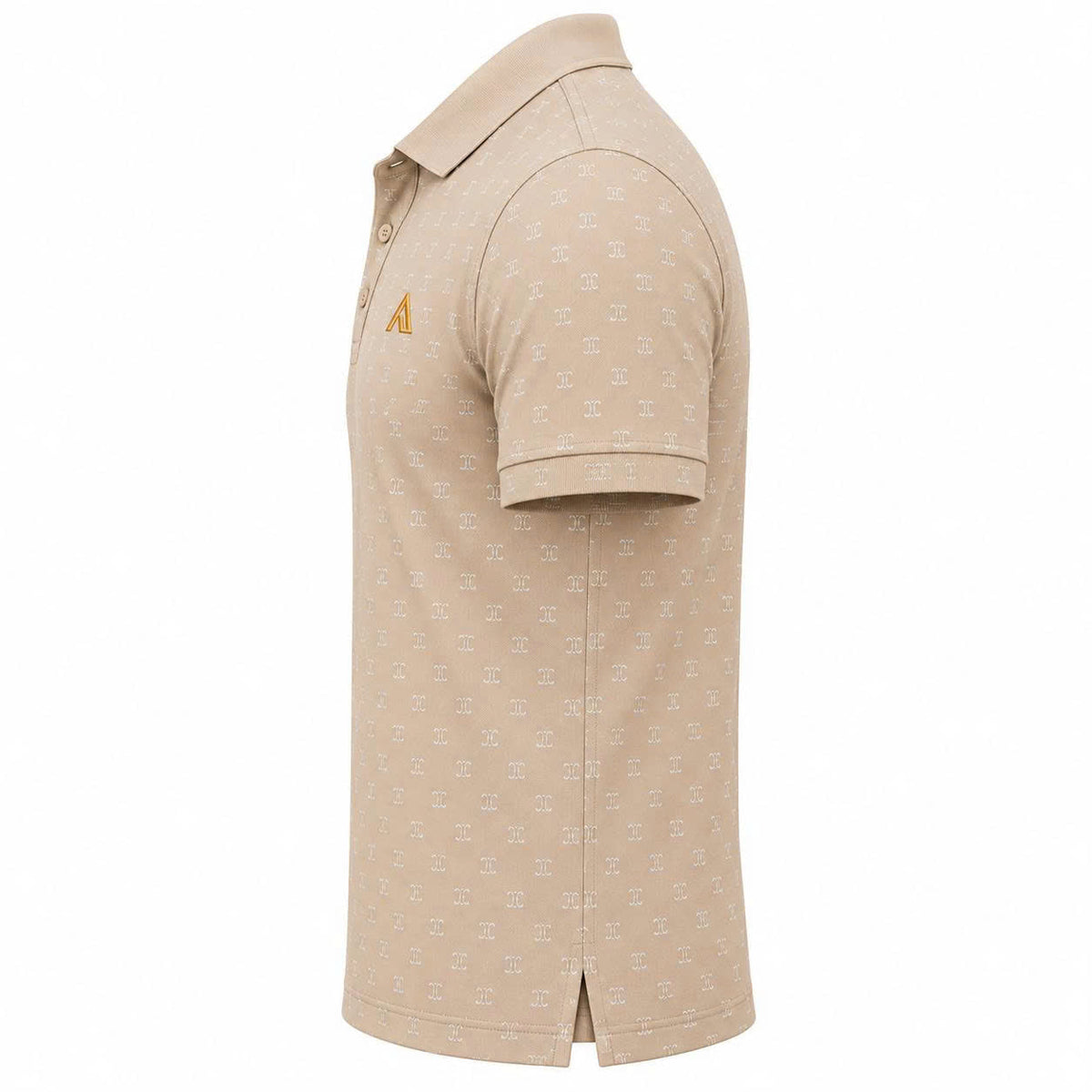 Aurelio Tonal Monogram Cotton Polo