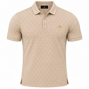Aurelio Tonal Monogram Cotton Polo