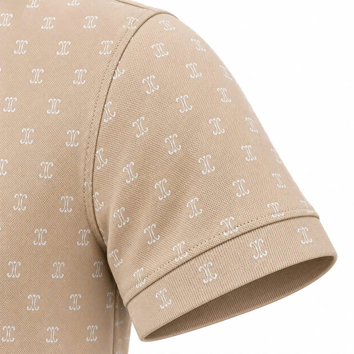 Aurelio Tonal Monogram Cotton Polo