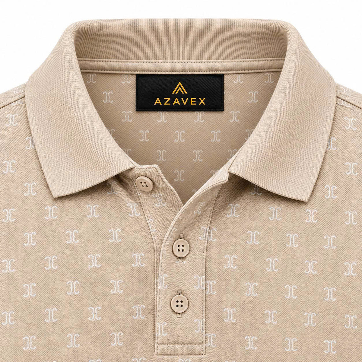 Aurelio Tonal Monogram Cotton Polo