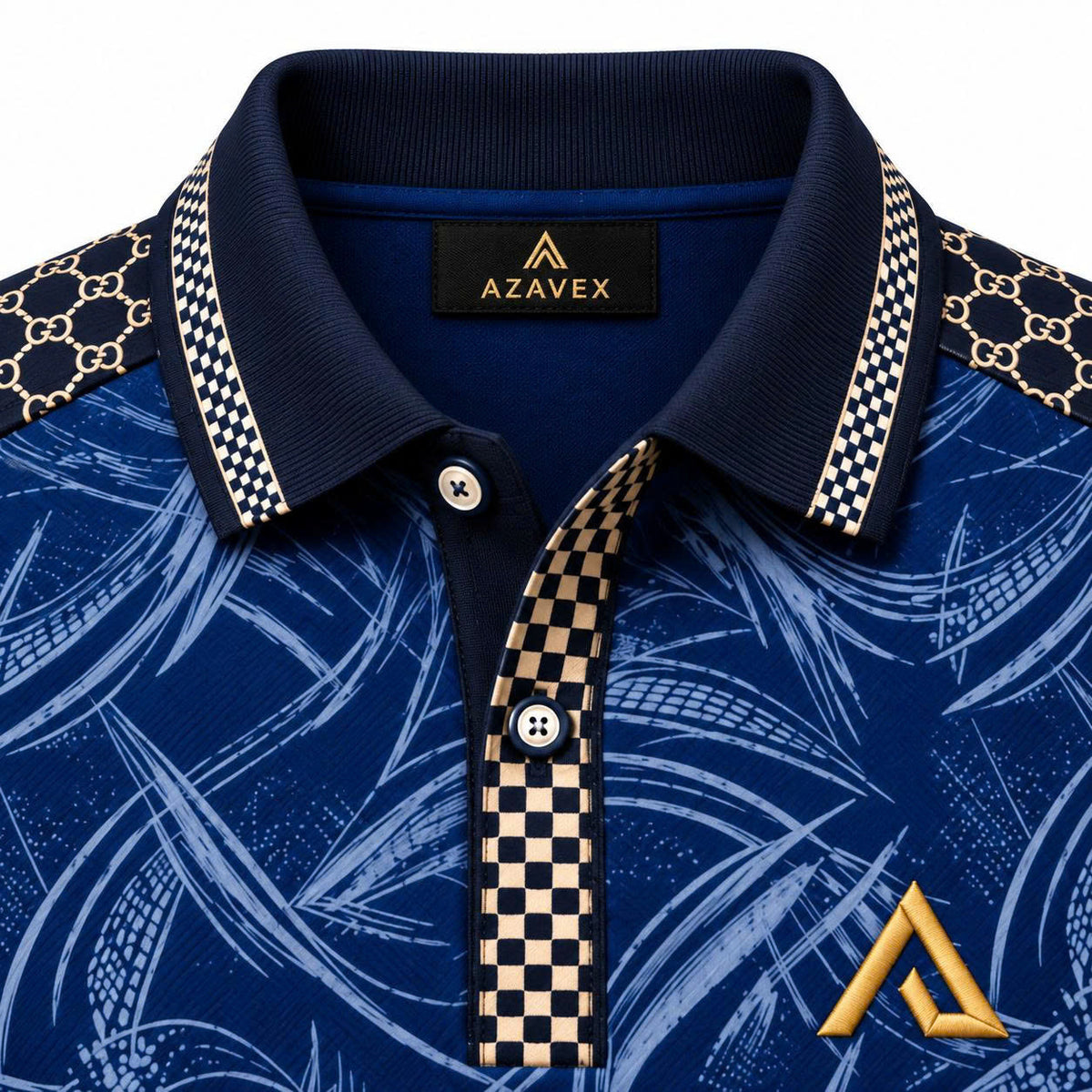 Varenzo Signature Print Cotton Polo