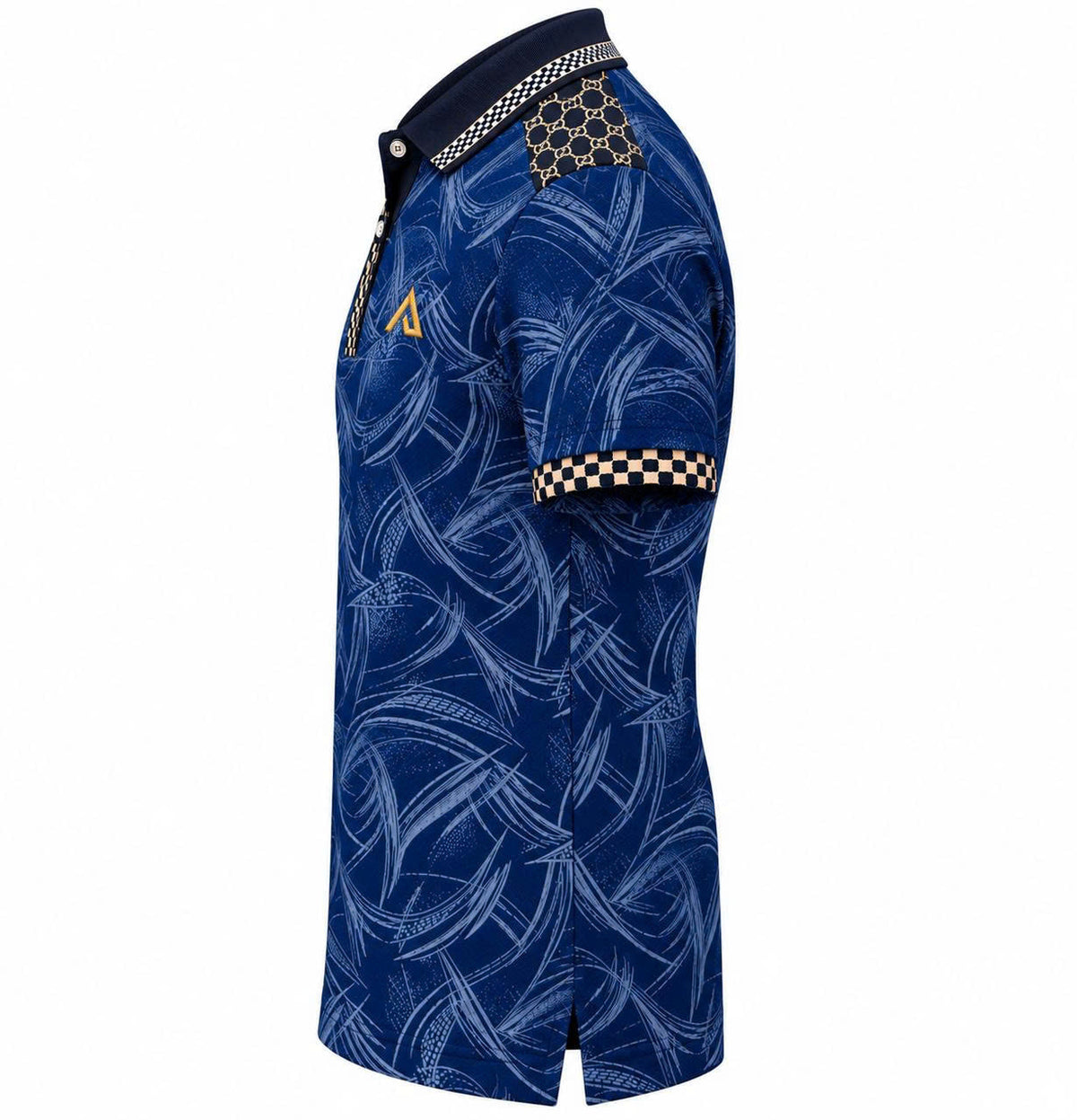 Varenzo Signature Print Cotton Polo