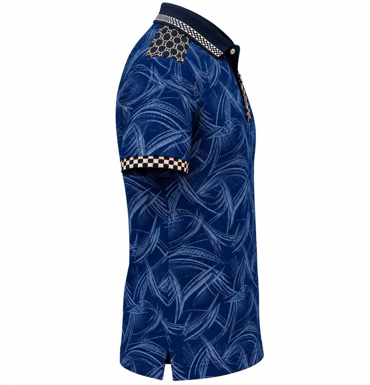 Varenzo Signature Print Cotton Polo
