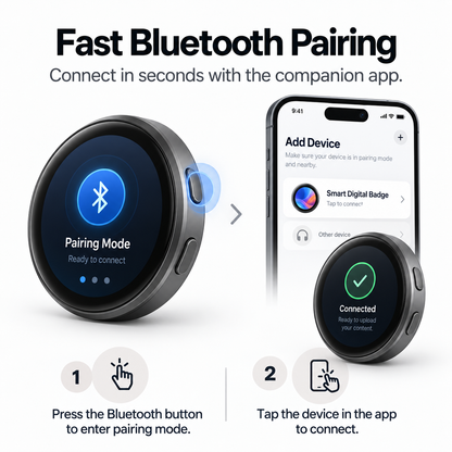 PulseView Touchscreen Smart Digital Badge