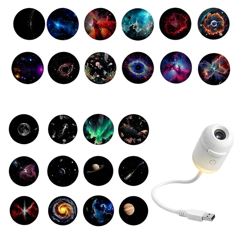 Starry Sky Galaxy Projector – 360° Rotating Night Light for Dreamy Bedrooms