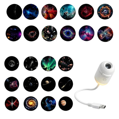 Starry Sky Galaxy Projector – 360° Rotating Night Light for Dreamy Bedrooms