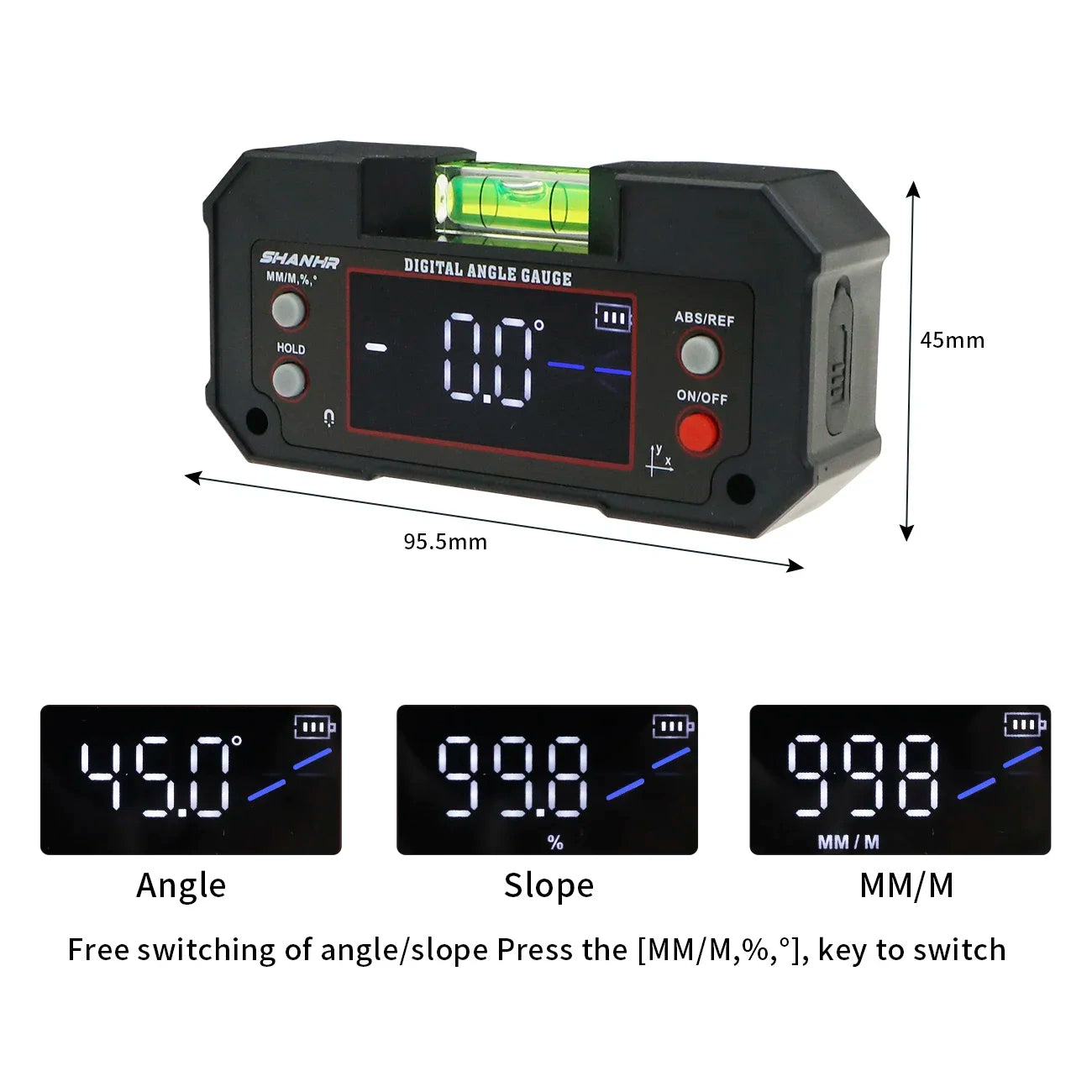 📐AngleMaster™ Dual-Axis Digital Angle Finder - Magnetic Backlit LCD Electronic Level⚡