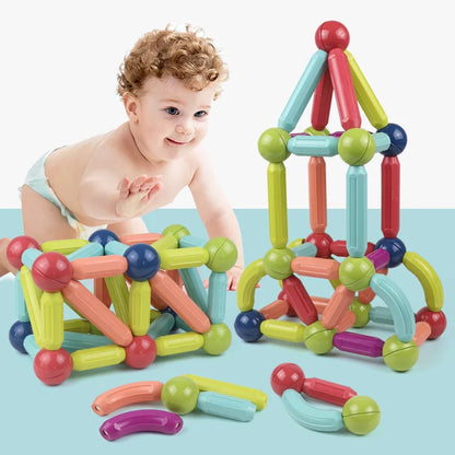 Magnetic Ball & Stick Building Set – Creative Montessori Construction Toy