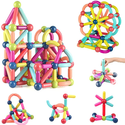 Magnetic Ball & Stick Building Set – Creative Montessori Construction Toy