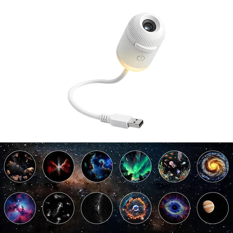 Starry Sky Galaxy Projector – 360° Rotating Night Light for Dreamy Bedrooms