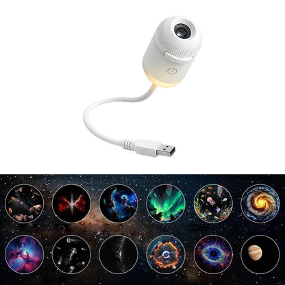 Starry Sky Galaxy Projector – 360° Rotating Night Light for Dreamy Bedrooms