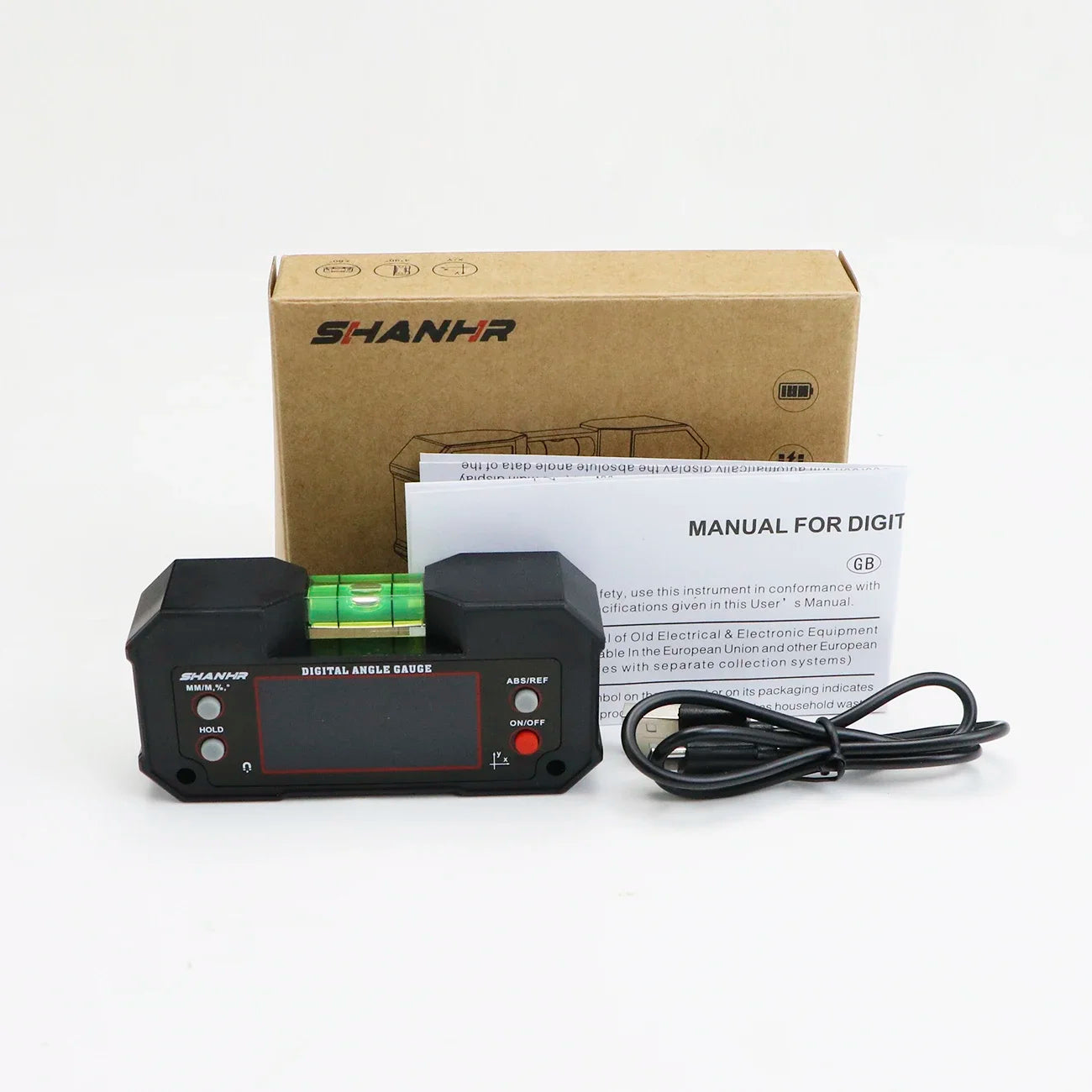 📐AngleMaster™ Dual-Axis Digital Angle Finder - Magnetic Backlit LCD Electronic Level⚡