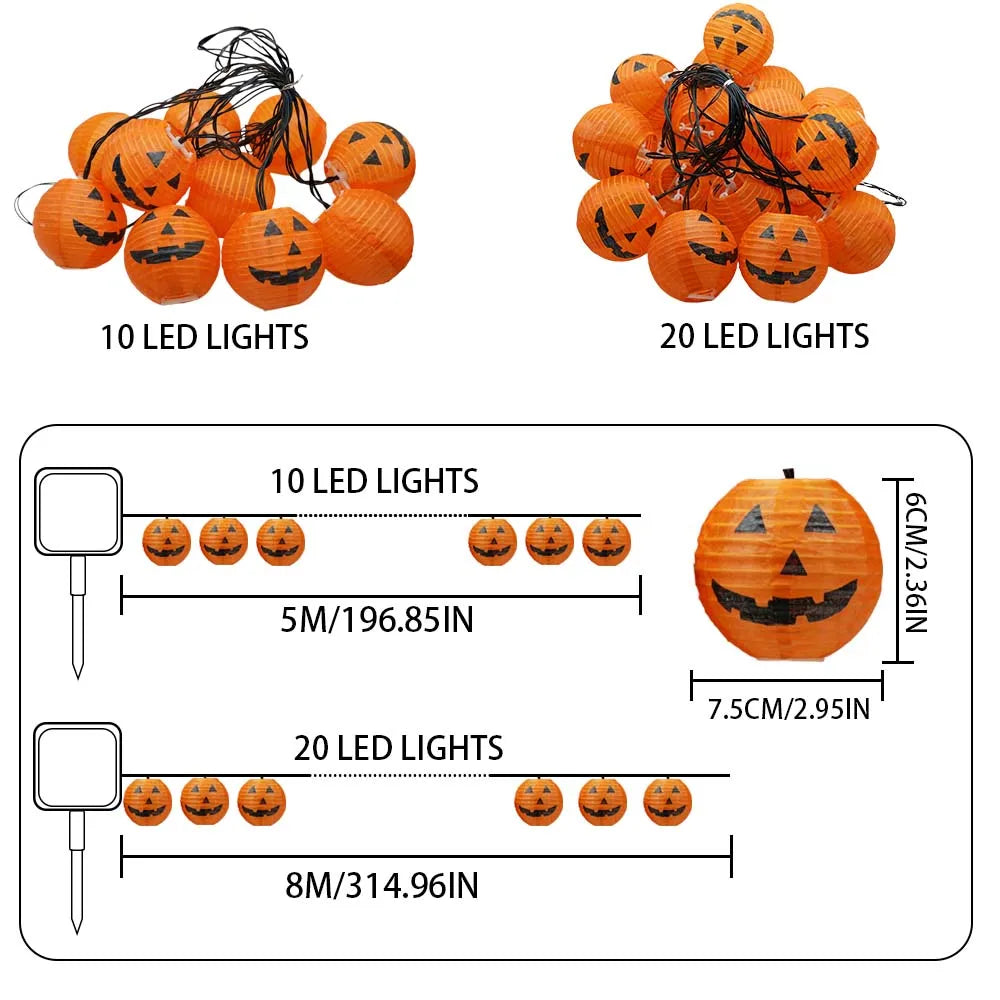 AZAVEX™ - Solar LED Pumpkin String Lights