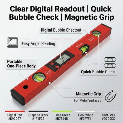 📐LevelPro™ Digital Magnetic Spirit Level  360° Angle Finder & Electronic Inclinometer⚡