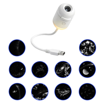 Starry Sky Galaxy Projector – 360° Rotating Night Light for Dreamy Bedrooms