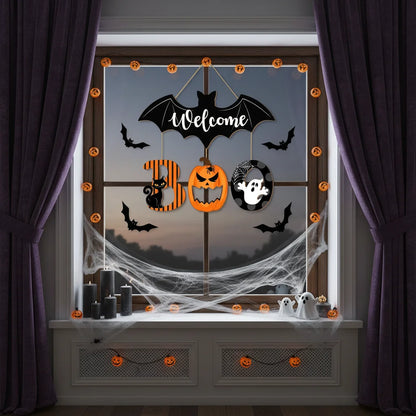 AZAVEX™ - Vintage Halloween BOO Door Hanging Sign