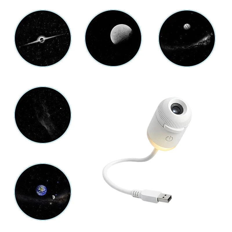 Starry Sky Galaxy Projector – 360° Rotating Night Light for Dreamy Bedrooms