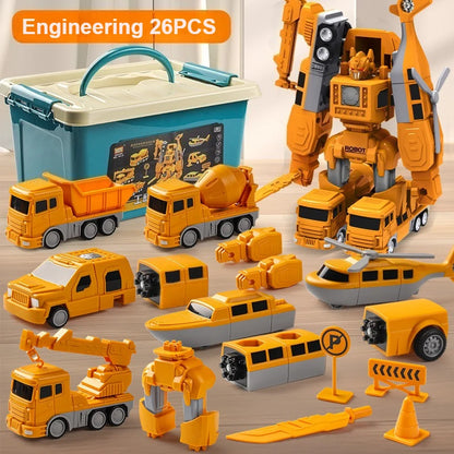 🚜 BUILD. TRANSFORM. CREATE. Magnetic Construction Vehicles 🚜
