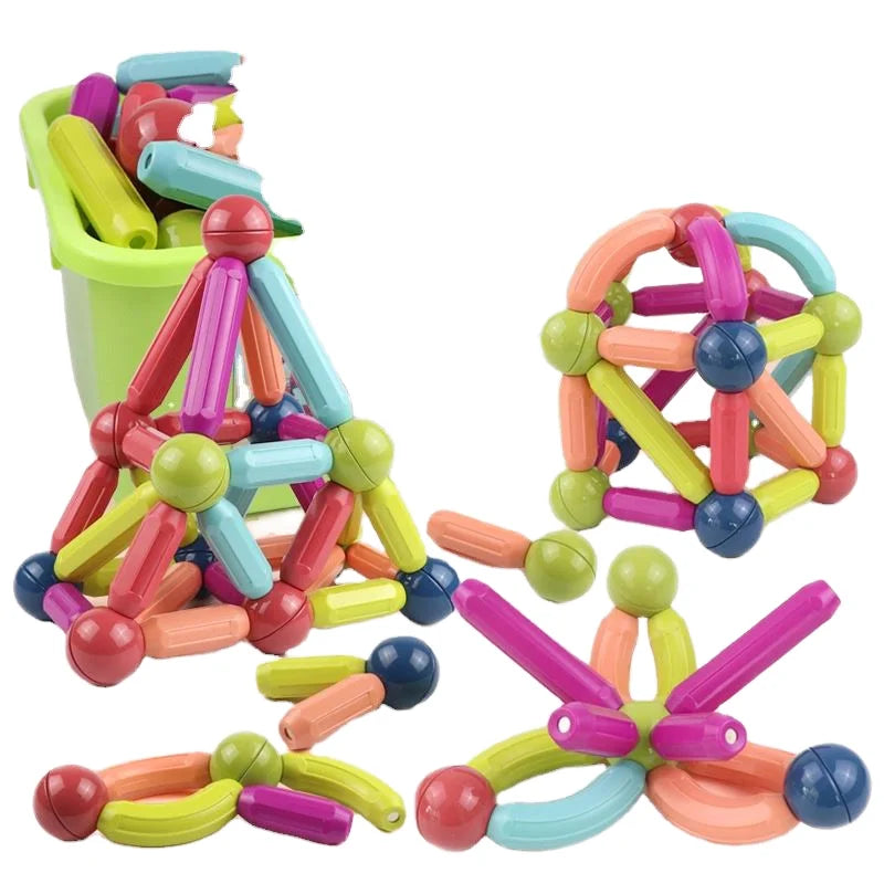 Magnetic Ball & Stick Building Set – Creative Montessori Construction Toy