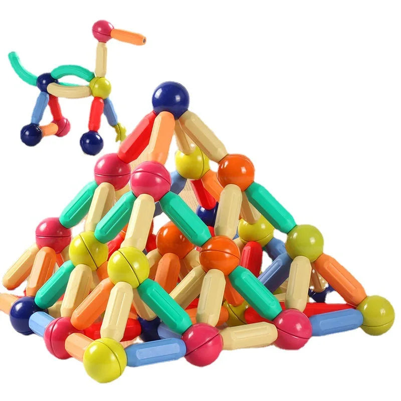 Magnetic Ball & Stick Building Set – Creative Montessori Construction Toy