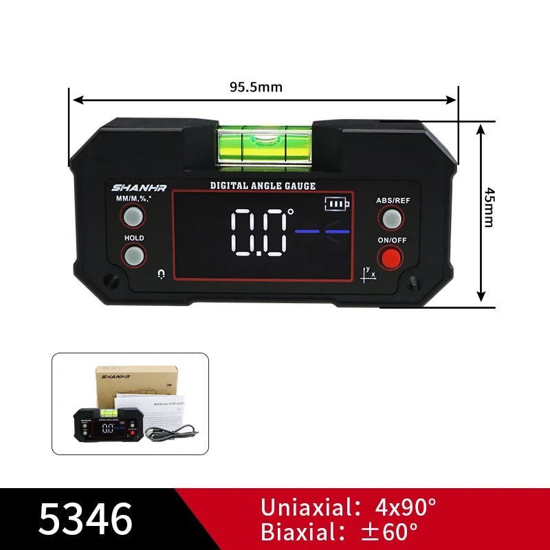 📐AngleMaster™ Dual-Axis Digital Angle Finder - Magnetic Backlit LCD Electronic Level⚡