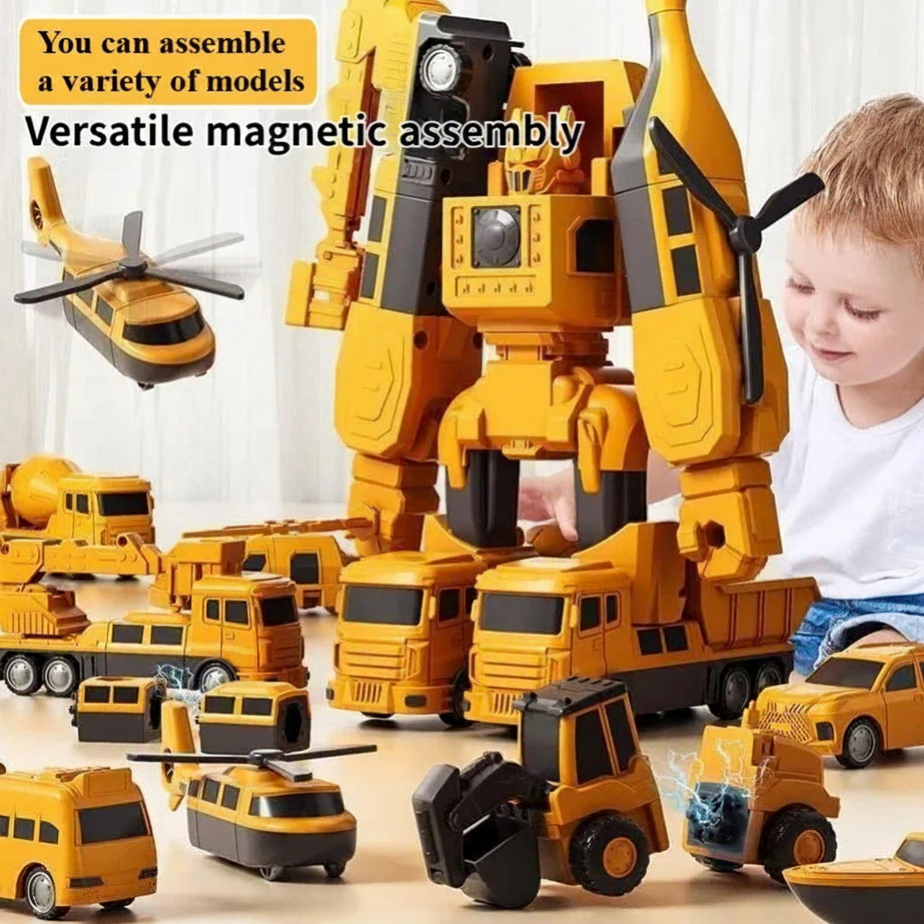 🚜 BUILD. TRANSFORM. CREATE. Magnetic Construction Vehicles 🚜