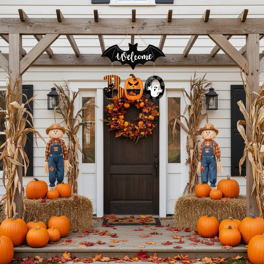 AZAVEX™ - Vintage Halloween BOO Door Hanging Sign