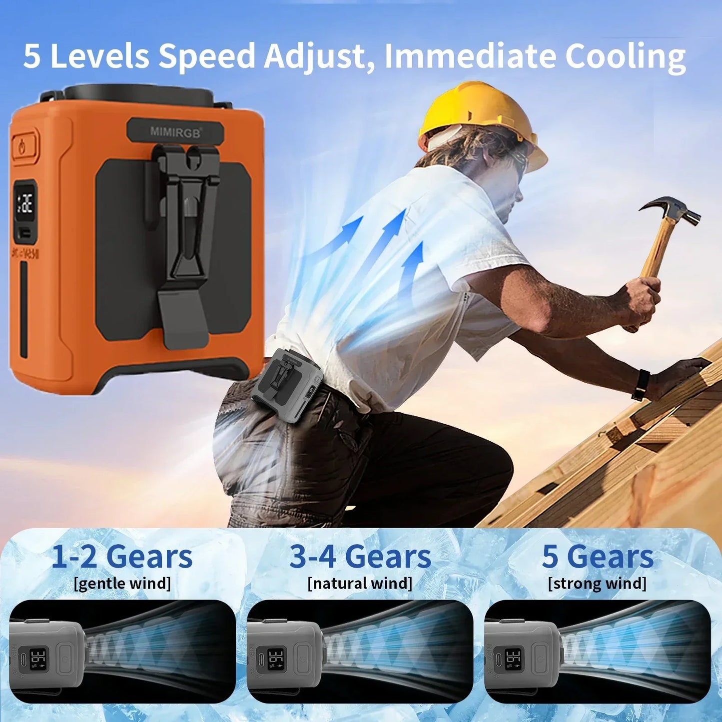 🌬️ ArcticBreeze™ 3-in-1 Portable Waist Fan — Powerful Cooling On The Go