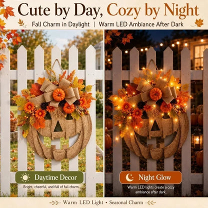 AZAVEX™ - Lighted Pumpkin Harvest Wreath