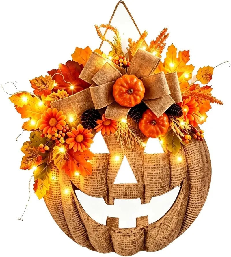 AZAVEX™ - Lighted Pumpkin Harvest Wreath