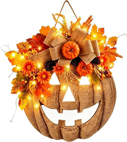 AZAVEX™ - Lighted Pumpkin Harvest Wreath