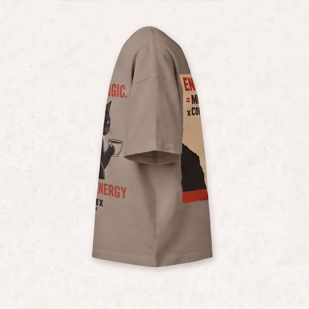 Coffee Energy Cat Tee — left view