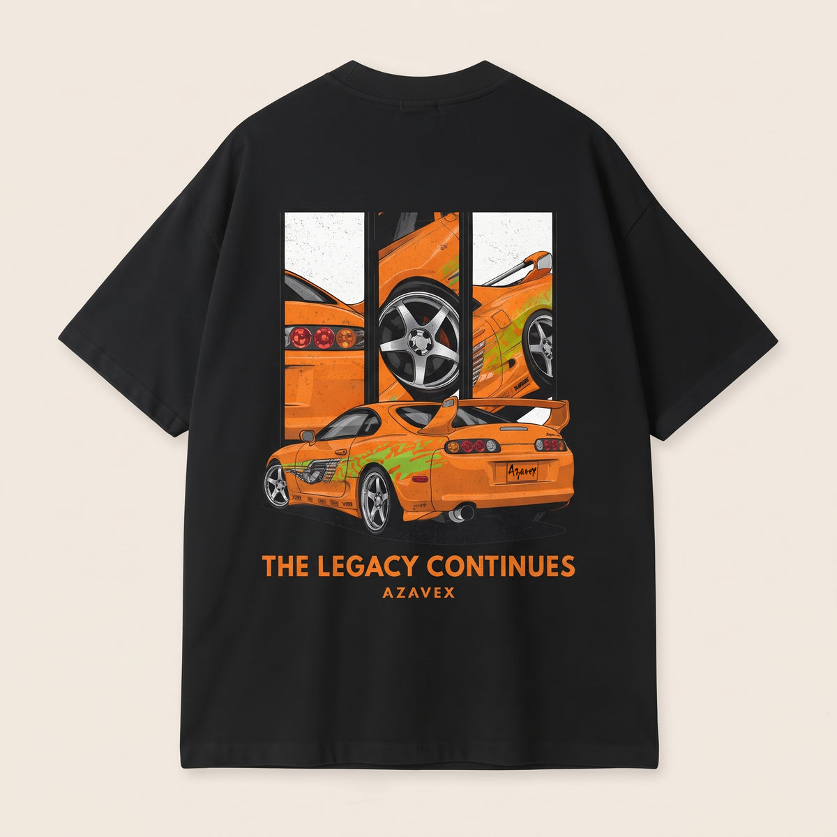 Orange Legacy Motors Tee — back view