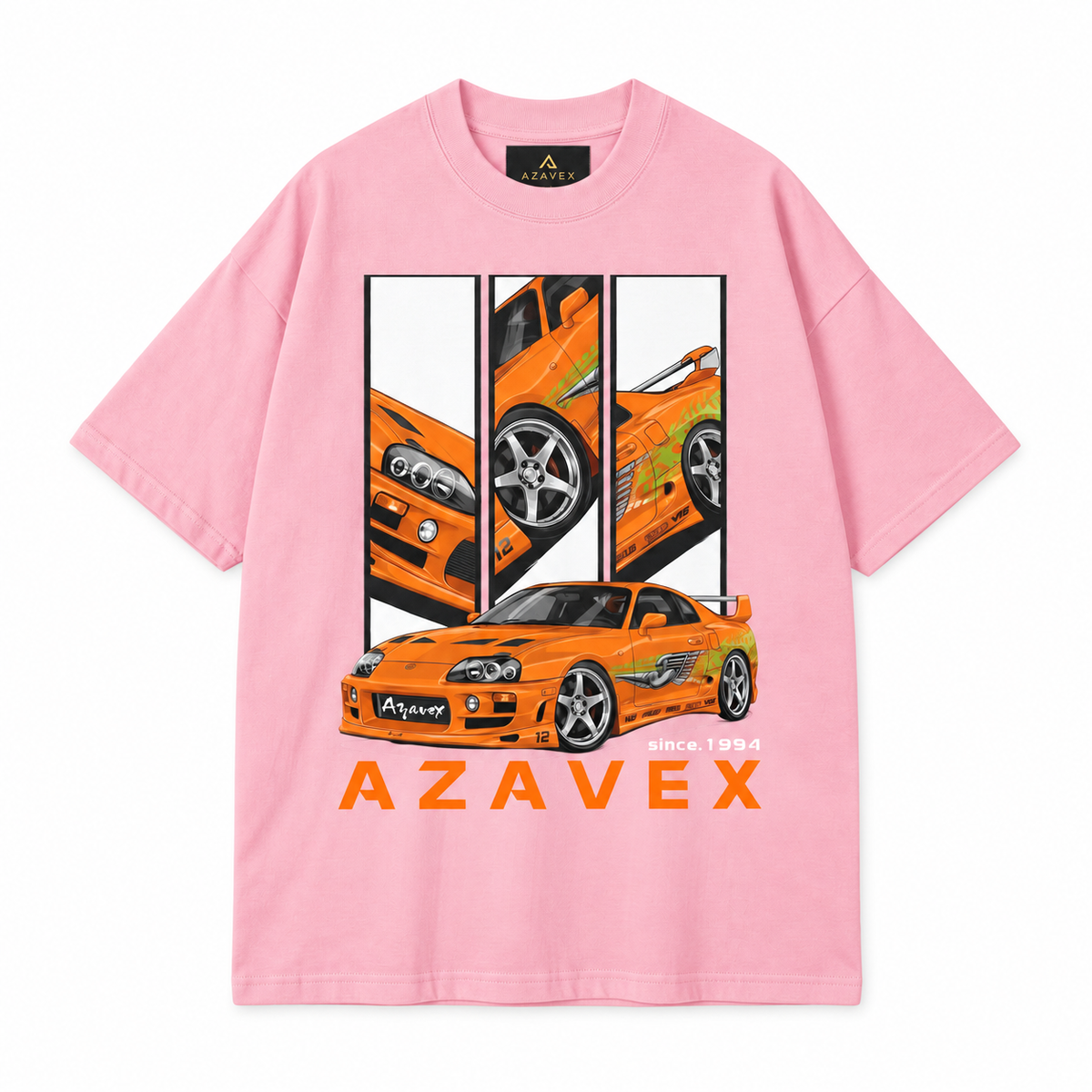 Orange Legacy Motors Tee — pink — front view