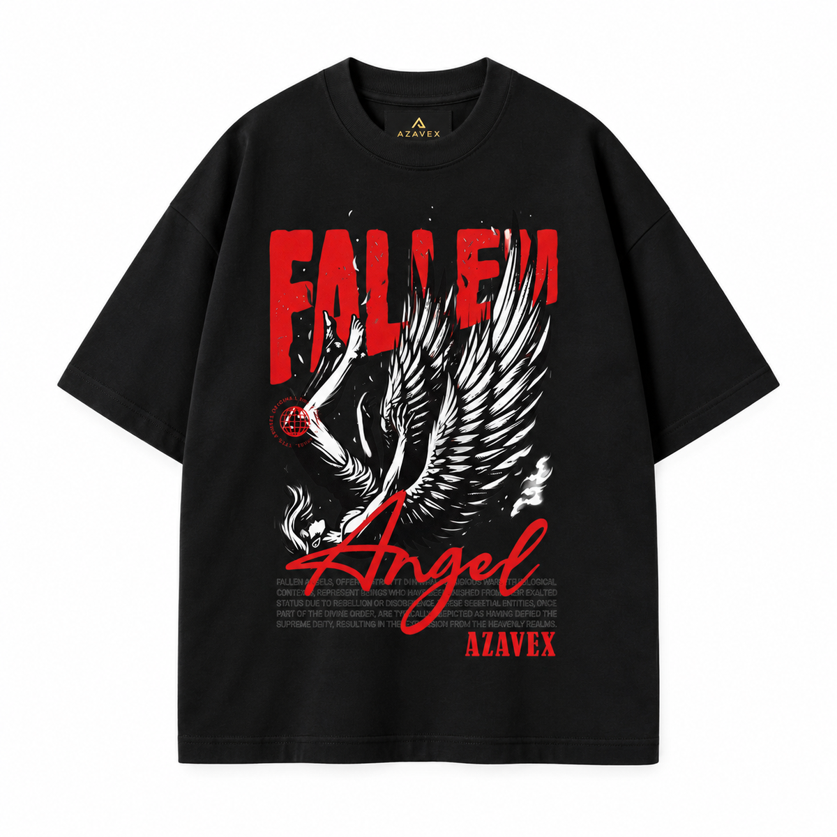 Fallen Angel Elevation Tee — black — front view