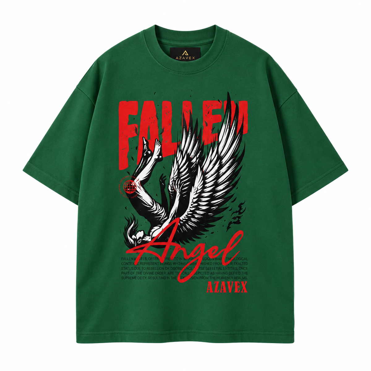 Fallen Angel Elevation Tee — green — front view