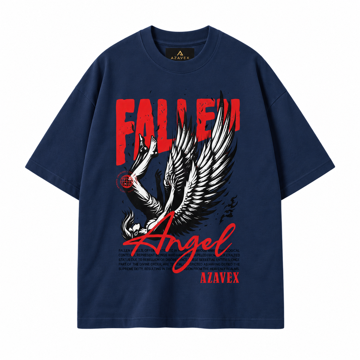 Fallen Angel Elevation Tee — navy — front view