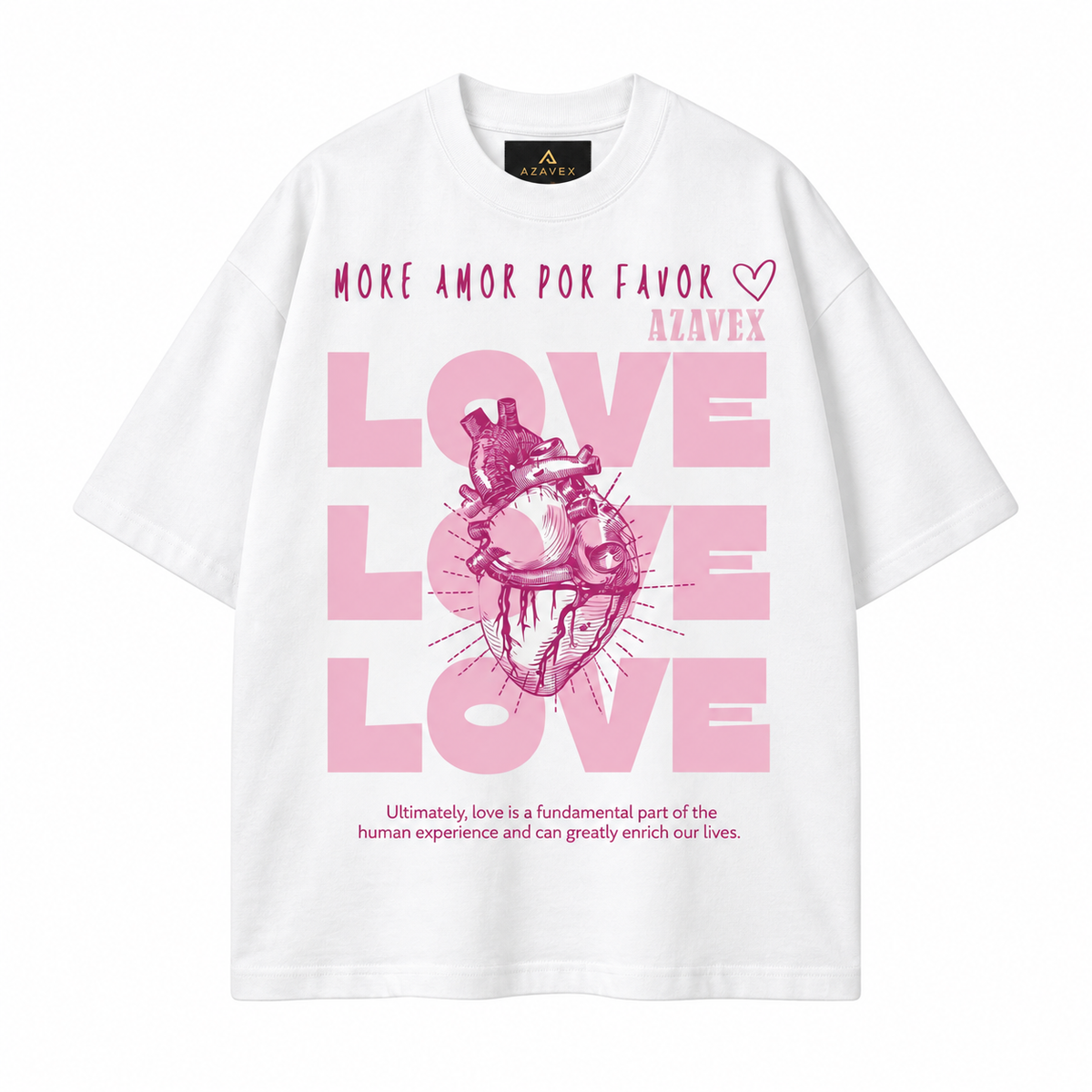 Love Is Everything Heart Tee — white — front view