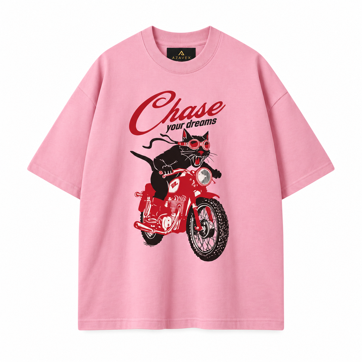 Chase Your Dreams Rider Tee — pink — front view