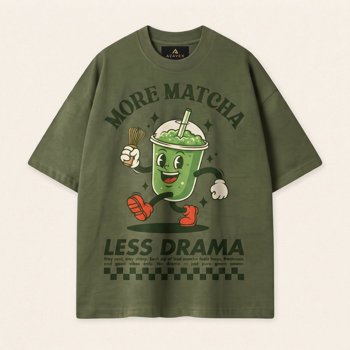 More Matcha Less Drama Tee — front view