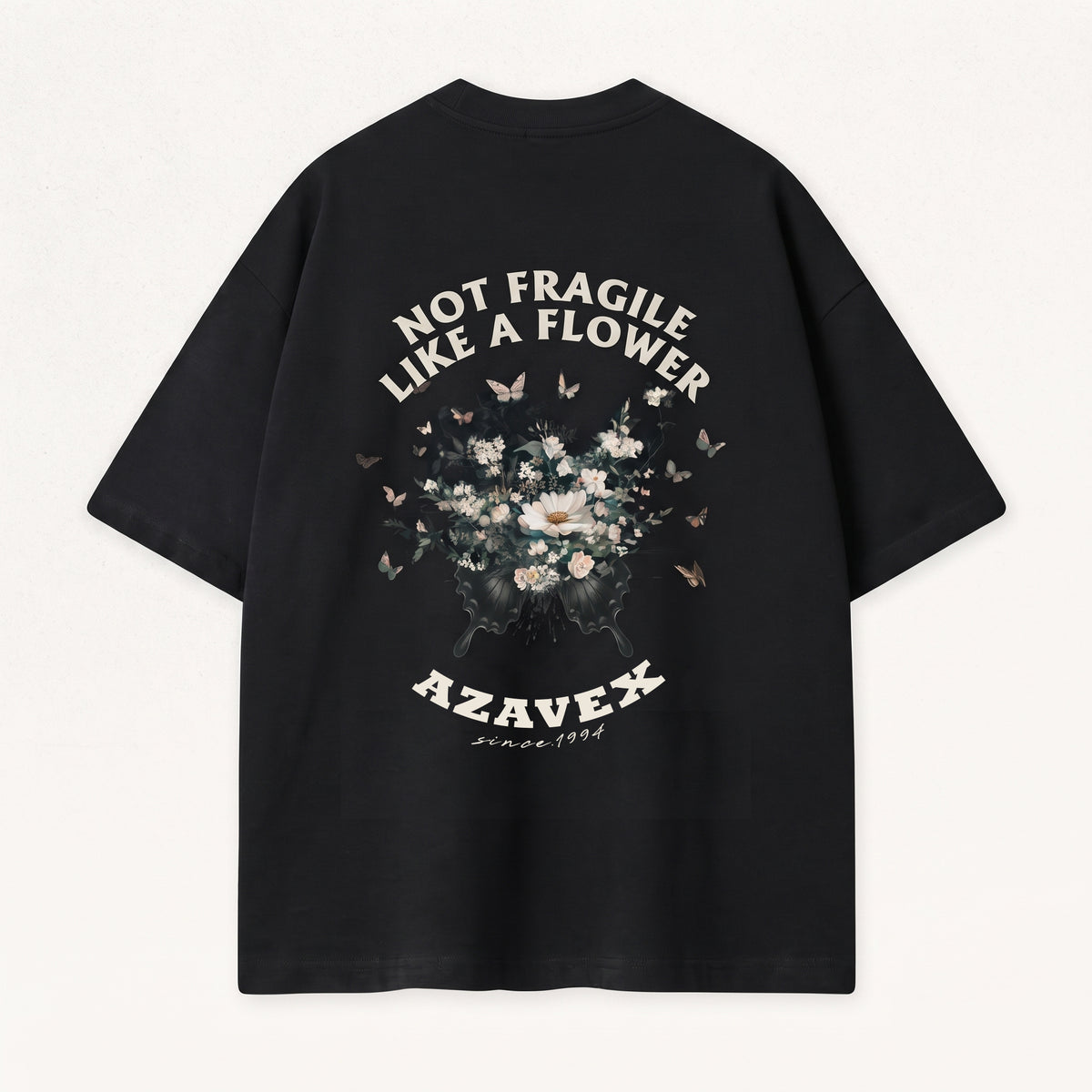 Not Fragile Floral Statement Tee — back view