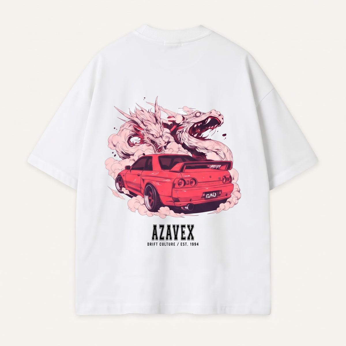 Sakura Drift Dragon Tee — back view