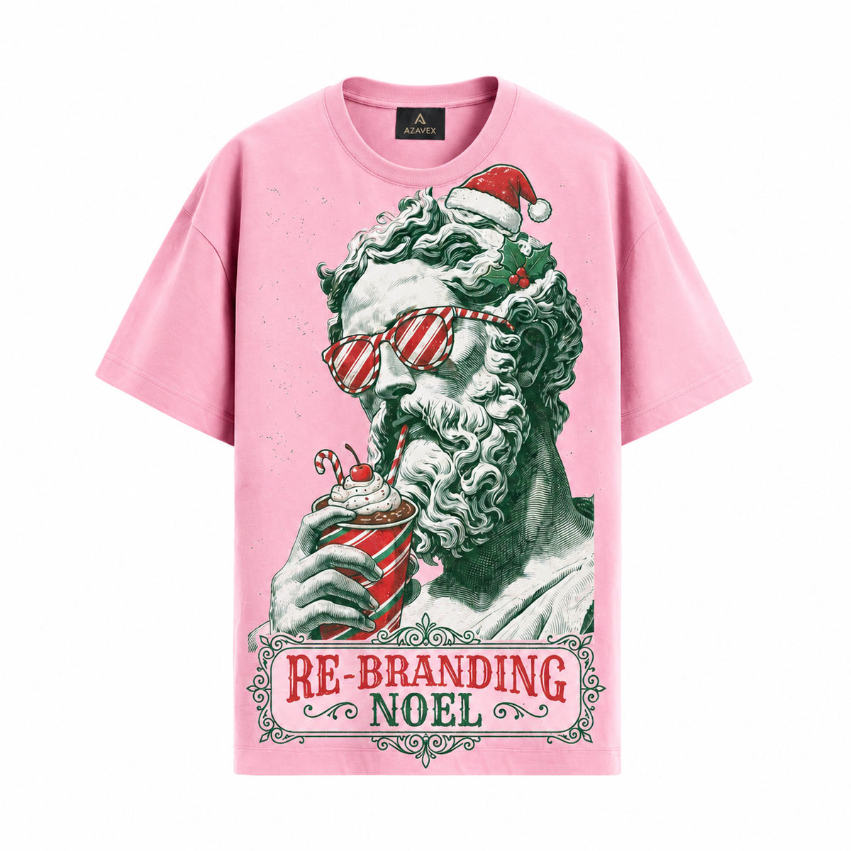 Rebranding Noel Santa Tee — pink — front view