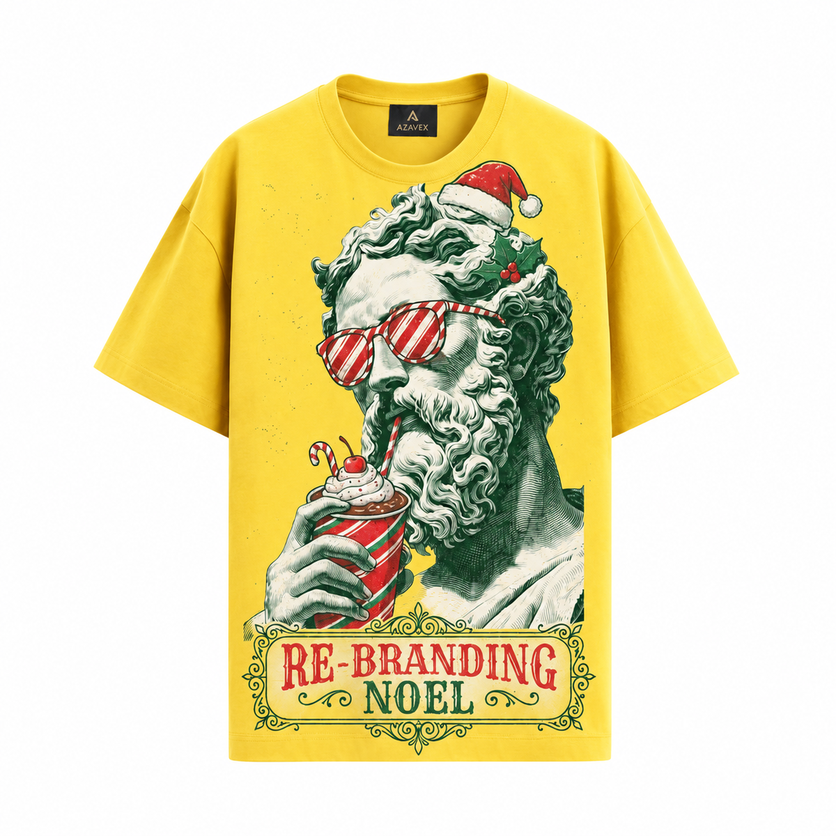 Rebranding Noel Santa Tee — yellow — front view