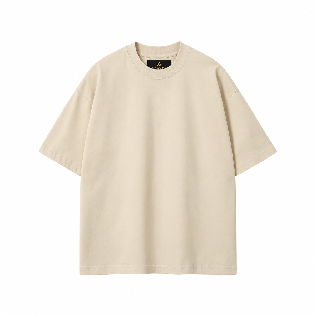 Ivory Everyday Cotton Tee — beige — front view