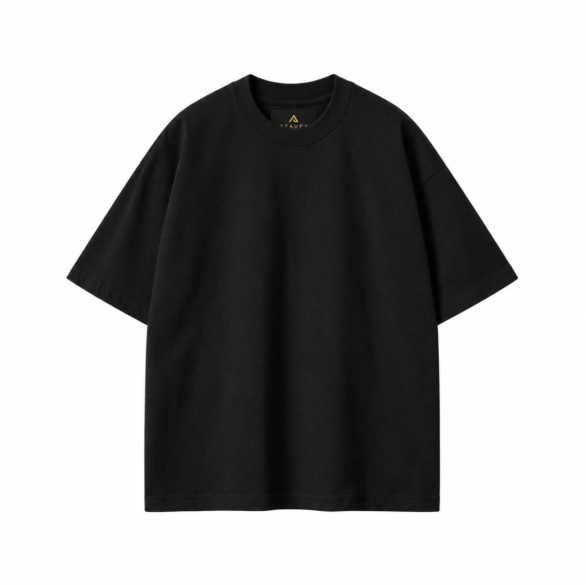 Ivory Everyday Cotton Tee — black — front view