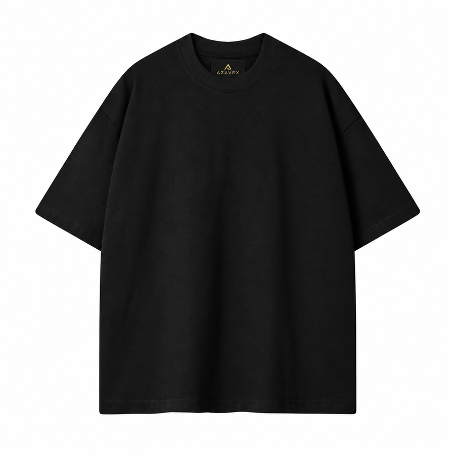 Black Everyday Cotton Tee — black — front view