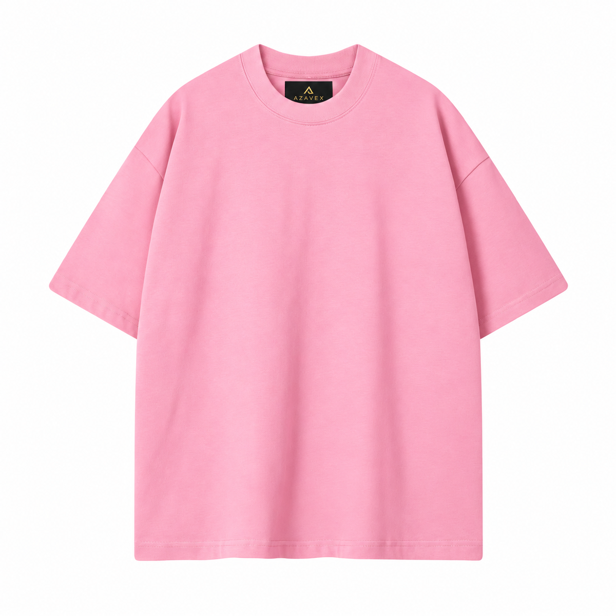 Black Everyday Cotton Tee — pink — front view