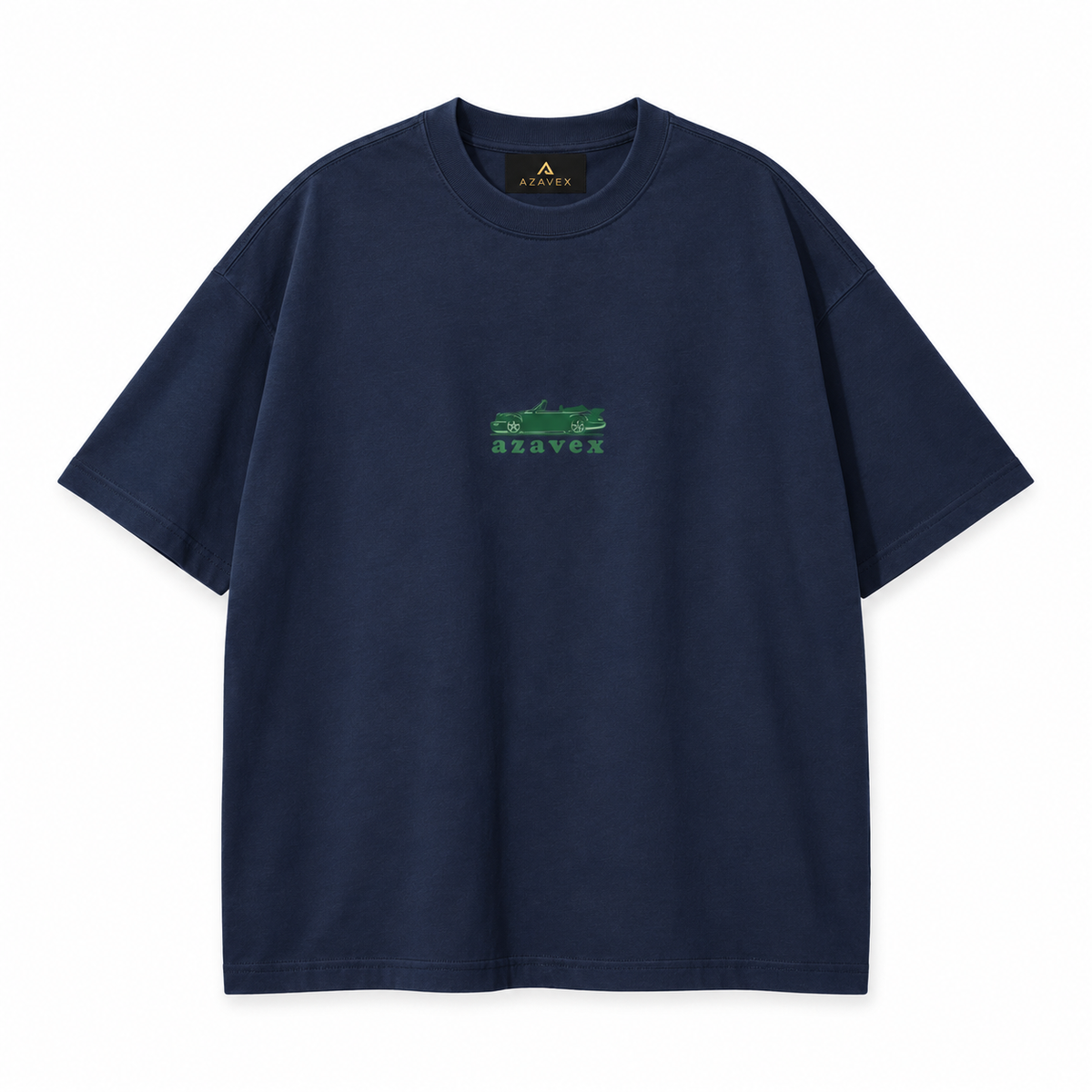 Hard Not to Look Motors Tee — navy — front view